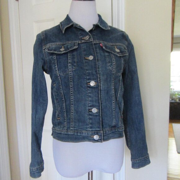 LEVI’S Blue Denim Jean Trucker Jacket – Women’s Small - Picture 1 of 9